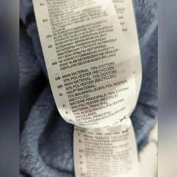 Adidas XS 4-6 Blue And Gray Pull Over Hoodie Warm Inside - Picture 7 of 9